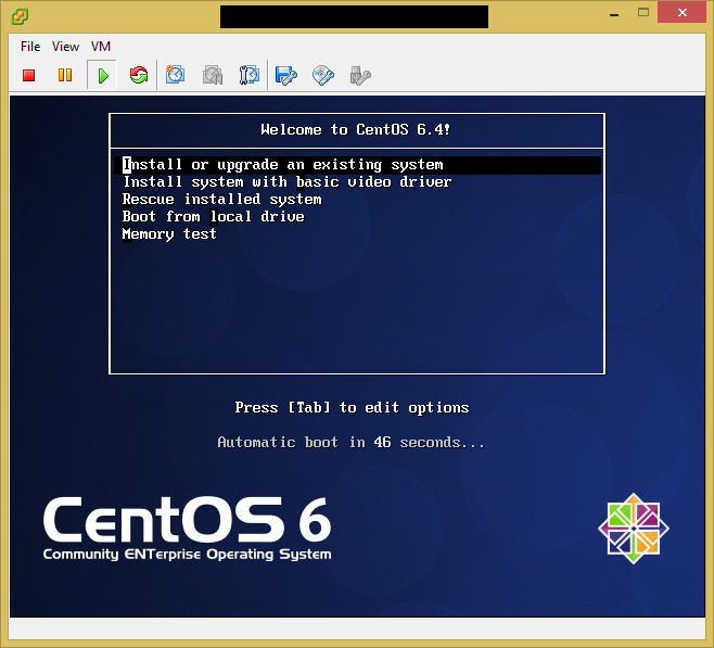 CentOS 6 DVD Boot