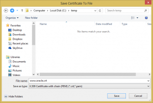 Save Certificate to File