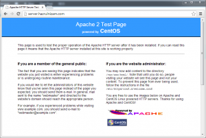 Set up WordPress - CentOS Apache http welcome page